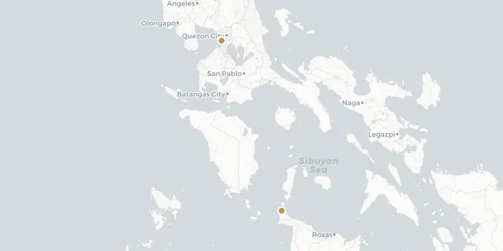 Karte der Kreuzfahrthäfen in den Philippinen mit 2 Anlegern