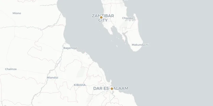 Karte der Kreuzfahrthäfen in Tansania (Sansibar) mit 2 Anlegern